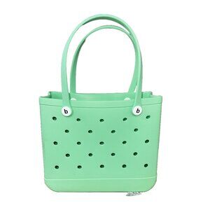Mint Green Rubber Tote